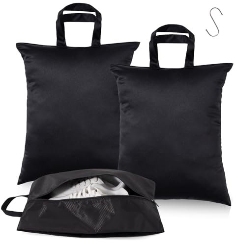 OrgaWise Waschbarer Wäschesack für Reisen, Schuhbeutel, 50,8 x 40,6 cm, groß, wasserdicht, mit Griff und Haken, strapazierfähig, waschbar, faltbar, für Studentenwohnheim, Sportkleidung, Schwimmen,