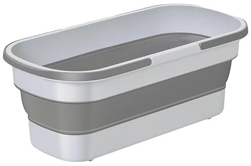 Moonyan Seau Pliable - Seau Pliable De 12L | Seau Pliable Rectangulaires | Bassine Pliable | Seau Retractable Pliable en Plastique | Seau en Silicone pour Le Nettoyage | Seau De Pêche Plein Air