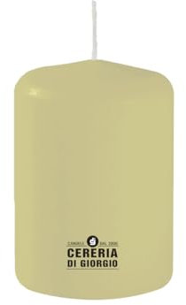 Vela diámetro 7 cm altura 15 cm - Crema - Duración 85 horas - Cereria Di Giorgio