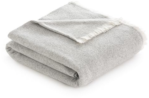 Todocama - Couverture en Coton Extra Douce avec Motif à Rayures, Couvre-lit Multifonction Four Seasons pour canapé, lit, Housse décorative et Couverture écharpe (180x240cm, Gris Foncé)