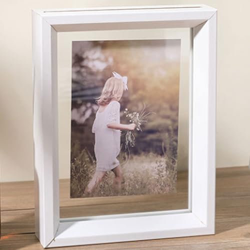 Cornice sospesa in vetro, cornice flottante, doppio pannello, cornice trasparente per documenti, certificati, cornice per foto estraibile, per esporre esemplari vegetali, pressata