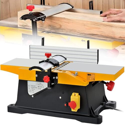Cepilladora Eléctrica de Sobremesa 1800W, 12000r/min, Bajo Nivel de Ruido, Ideal para Madera Dura y Blanda - Potente Motor Regruesadora para Trabajos de Carpintería