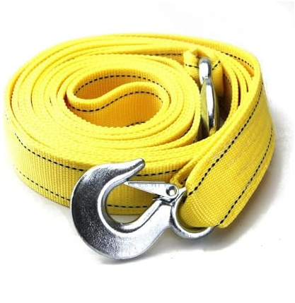 Fune for verricello sintetica con cinghia a gancio 4M 5 tonnellate con sacco contenitore Fune di traino for auto 13,1 piedi fuoristrada for impieghi gravosi di emergenza Elevata capacità portante