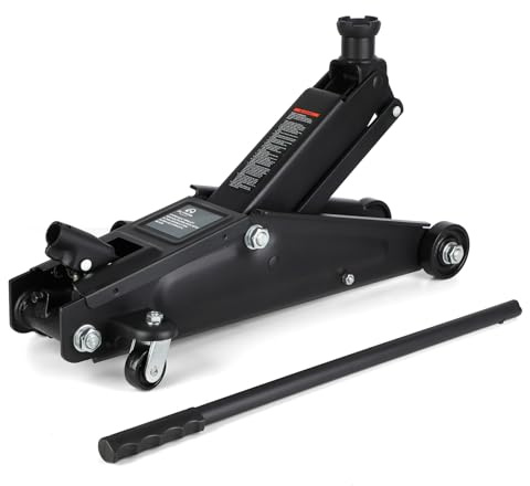Olympia Tools 91-805 Torin Hydraulic Trolley Service/Floor Jack with Extra Saddle (Fits: SUVs and Extended Height Trucks): 3 Ton (6,000 lb) Capacity, Black
