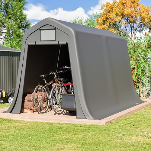 Tenda da garage per auto, moto, camion, barca e dispositivi (bianco, 366 x 213 x 225 cm)