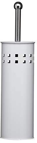 Premier Housewares Square Design Toilet Brush and Holder, 38 x 10 x 10 cm - White
