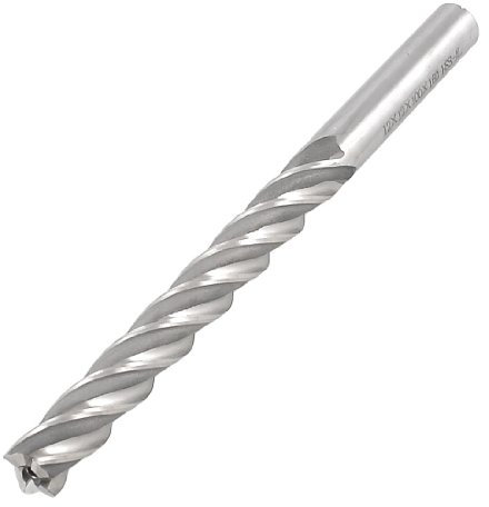 sourcingmap Milling Cutter Straight 4 Flutes End Mill 12mmx12mmx100mmx160mm