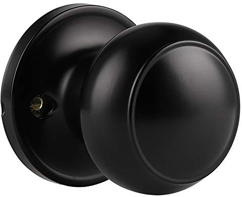 Probrico Black Dummy Door Knobs, Internal Door Knobs, Single Side Dummy Door Knobs(No Latch), 1 Pack