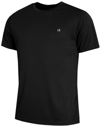 Calvin Klein Harlem Tech Tee golftröja för män, Svart, M