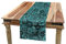 ABAKUHAUS Ethnisch Tischläufer, Paisley-Motive Blumen, Esszimmer Küche Rechteckiger Dekorativer Tischläufer, 40 x 300 cm, Dunkelgrün