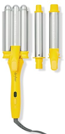 Drybar The Mixologist Interchangeable Styling Iron – One Tool, Three Styles – Reduces Frizz, Adds Shine – Curling Iron – Hair Curling Wand