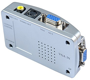 LEOFLA Convertitore Adattatore Video Da Vga A Av, Rca,s-Video Per Schermi Pc Proiettori