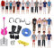 30 Stück Kleidung und Zubehör für Puppen, Jungen, Kleidung, Schwimmring, Gitarre, Skateboard, Brille, Kopfhörer für Puppe, Jungen, 12 Zoll