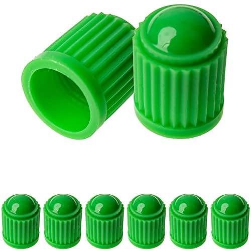 Tappo Valvola in ABS, 10 pezzi, in Verde, tappi copripolvere con guarnizione per valvole auto, moto, rimorchi e biciclette, tappi per auto gomme, tappino bici, cappuccio valvola, tappi pneumatici auto