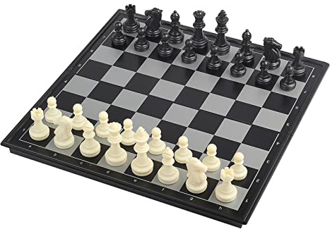 Andux Vikbart magnetiskt schackspel set brädspel med schackbräde och schackpjäser GJXQ-04 (M)