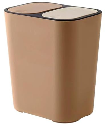 rockible Cestino per La Separazione E del Bagnato Pattumiera per Uso Domestico 2 Scomparti Design Elegante Cestino per La Carta Straccia per Ufficio, caffè