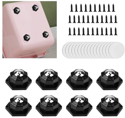 YBCCBY 16 Stück Möbelrollen Klein Kugelrollen Schwerlast Selbstklebendes Rollenrad 360° Moving Wheels Rollen für Möbel Mini Flach Tragfähigkeit 200Kg Schwerlastrollen mit Schrauben für Transport