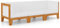 Annlera Garten-Palettensofa 3 TLG Garten-Mittelsofa-Set Paletten-Lounge-Set Ecksofa Terrassensofa mit Cremeweiß Dicken Polsterung Garten-Sitzgruppe Sofagarnitur Modularen Design 68,5x68,5x62 cm