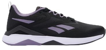 Reebok Femme Nanoflex TR 2 Shoes, Washed Black Purple Fusion FTWR White, 37 EU
