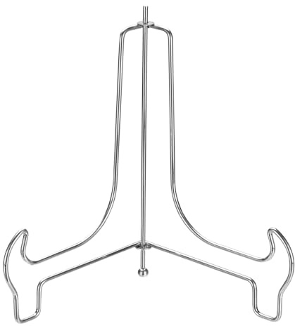 QUARKZMAN 20cm Supporto per Piatti da Esposizione, Supporti per Piatti Decorativi in Ferro Pieghevole per Libro Vassoio Foto Cornice Tavolo, Tono Oro
