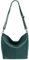 Caspar Klassisch Elegante Leder Handtasche Damen Tasche mit verstellbarem Schultergurt - PREMIUM LINE - Modell No.803 - Made in Italy, Farbe:petrol, Accessoires:One Size