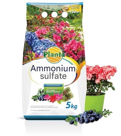 Ammonium Sulphate Fertilizer 5 kg – Nitrogen & Sulfur Soil Booster | Ideal for Acid-Loving Plants Like Blueberries, Azaleas, Rhododendrons, Conifers | Lowers Soil pH