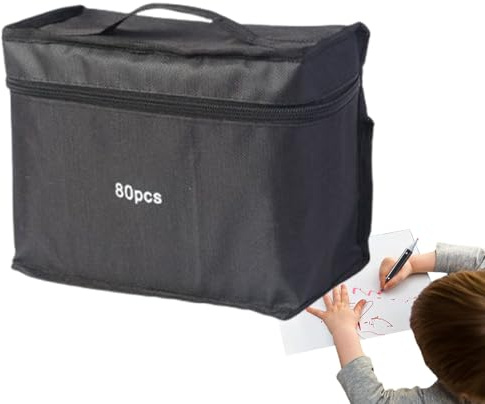Konstpennor med dubbla spetsar, markörer för skisser och graffiti, märkpennor med fodral, konstmaterialsats för ärmillustration, hantverk, graffiti, skola, klassrum och resor