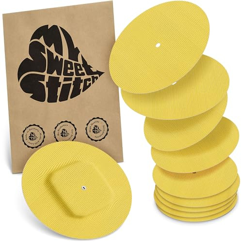 MySweetStitch – 10–25× Cerotto Simplera rotondo, overpatch Ø 70 mm, delicato sulla pelle, impermeabile e traspirante (Giallo, 10)