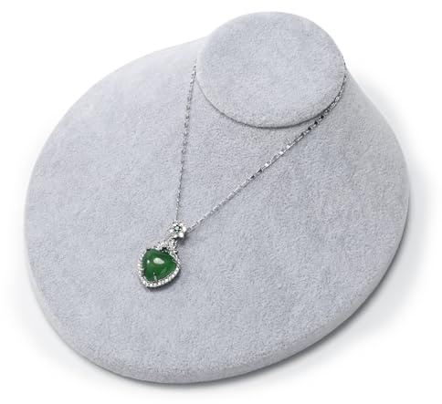 Oirlv Terciopelo Gris Expositor De Joyas Soporte Para Collares, Bustos, Expositor Para Colgantes, Soporte Para Joyas Para Vendedores