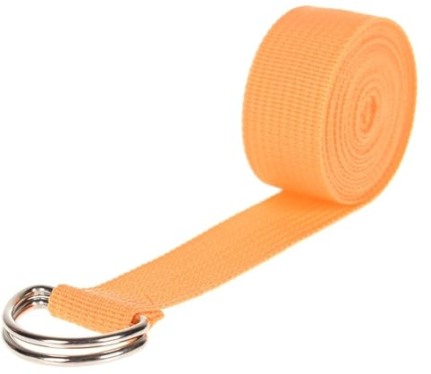 Yogabält, yoga, elastiskt band, D-ring, fitness, motion, rep, kropp, design, motstånd, bälte för stretchövningar (orange)