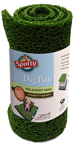 Spotty Indoor Potty Replacement Pad, House Training Pet Puppy Dog Artificial Grass Rug Turf Pee Mat Green 29x18 Inch (Pack of 1)