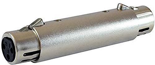 Audibax Adattatore XLR femmina a XLR femmina - Adattatore di collegamento via cavo - Convertitore per cuffie, altoparlanti, amplificatore, mixer audio