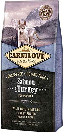 CARNILOVE Saumon et dinde sans céréales - Nourriture pour chiots - 1,5 kg
