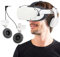 Globular Cluster Stereo VR Headphones Custom Made for Quest 2 Elite Headband & Original Headstrap-On Ear Deep Bass 3D 360 Degree Sound (White)