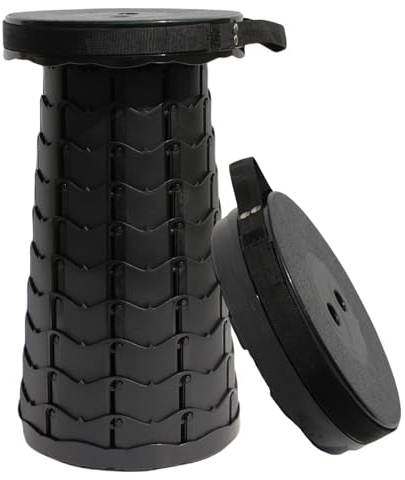 LOCYOP Taburete telescópico para Camping, portátil, Plegable, Ligero, para Pesca al Aire Libre, Senderismo, Barbacoa, Carga máxima 200KG