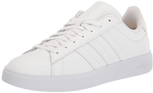 adidas Men's Grand Court 2.0 Tennis Shoe, Ftwr White/Ftwr White/Ecru Tint, 10.5 UK