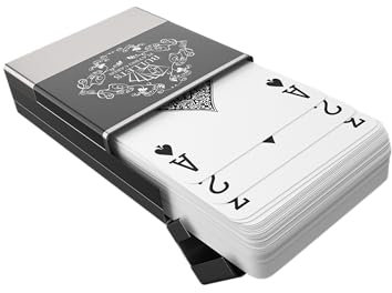 Bullets Playing Cards | Backpacker Edition – Plastik-Spielkarten in Alu-Box für unterwegs, wasserfest, langlebig, Bridge Size