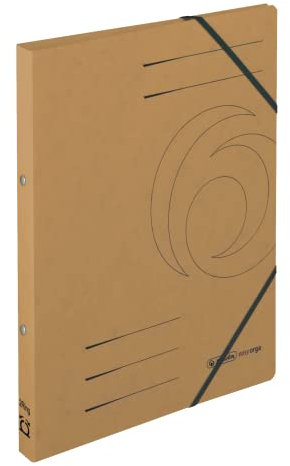 herlitz Ringhefter Quality, A4, 2 Ring-Mechanik, Rückenbreite 25 mm, 5 Stück (braun)