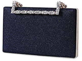 CORIOS Embrayage Femme Cérémonie Sac de Soirée Sacs à Main D'épaule de Mariée Sacs Fourre-Tout de Chaîne Bling Sac À Main Élégant Sac à Bandoulière pour Fête Banquet Mariage Party Violet Foncé