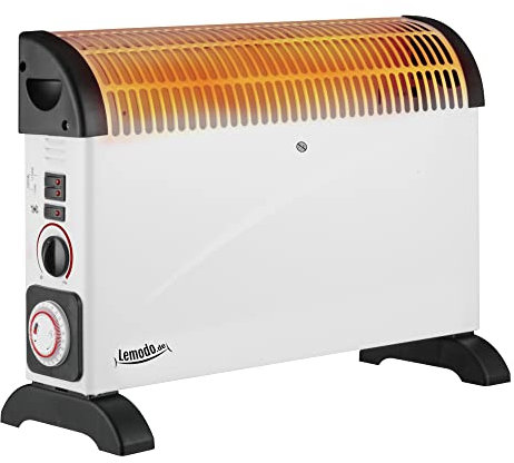 LEMODO Elektroheizung 2000W | Mobile Konvektorheizung mit 3 Leistungsstufen (750W/1250W/2000W) | Energiesparende elektrische Heizung | Heizgerät ohne Gas und Öl | Tragbarer Elektroheizkörper