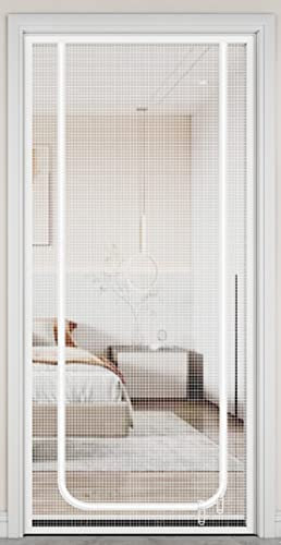 Mosquitera puerta corredera Con cremallera cortina mosquitera puerta Puertas cortina mosquitera-A-28x79in/70x200cm(Width*Height)