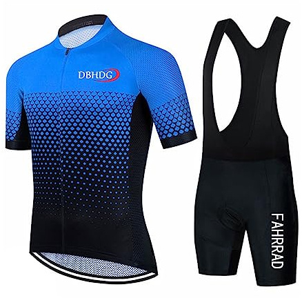 KAISUN Abbigliamento Ciclismo Set Uomini Maglia Ciclismo Manica Corta Estivo con Pantaloni Ciclismo Salopette Asciugatura Rapida per MTB Ciclista (Color : Typ-7, Size : XL)