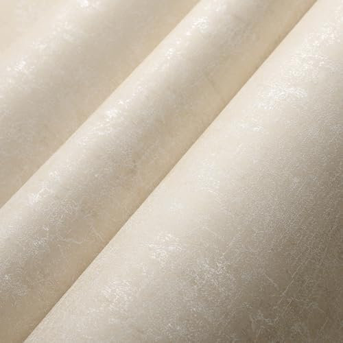Beswitory Industrial Textured Concrete Effect Wallpaper Retro Cement Beige Wallpaper Luxury Wall Paper with Distressed Pattern, Textured Finish & Metallic Detailing for Living Room, Bedroom, Fireplace