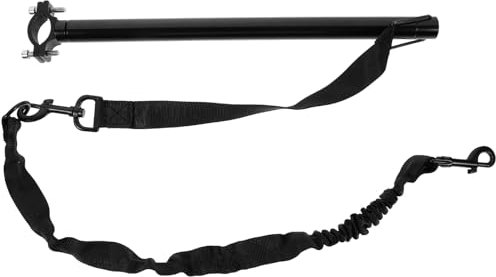 Happyyami 1 Satz Fahrrad hundewalker kleine Hundeleine Haken Autoleine für Hunde Fahrrad Hundeleine Verstellbare Hundeleine für Fahrrad Haustierzubehör verstellbare Haustierleine Stoff Black