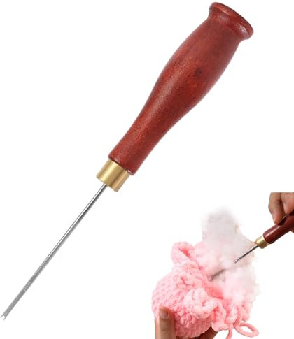 Ruwshuuk Herramientas De Relleno Para Fabricación De Muñecas - Lezna De Relleno Para Peluches De Algodón,Punzón Manual Con Mango Ergonómico Y Materiales Eficientes Para Principiantes En Manualidades