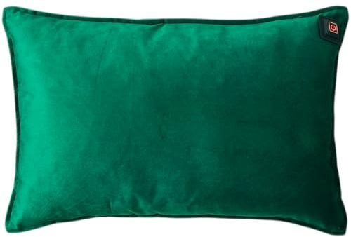 Warmpi Almohadilla térmica infrarroja, almohadilla térmica con caraPowerbank - terciopelo de 30 × 50 cm - Uso flexible tanto inalámbrico como con el cable integrado (verde oscuro)
