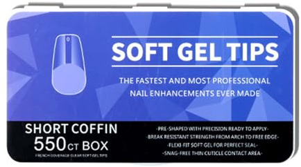 1 set di unghie acriliche pre-sagomate lunghe coperture complete gel morbidi premere su metà opaco