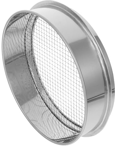 SEWOART Cedazo de Suelo de Acero Inoxidable 20 CM Diámetro Malla de 6 MM para Tamizar Tierra y Compost, Herramienta para Jardinería y Cuidado de Plantas en Exteriores
