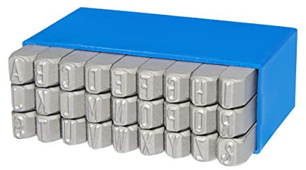 GRAVUREM-S Standard Schlagbuchstaben Schlagstempel, Prägestempel, Einschlagbuchstaben - Buchstaben A-Z,& / 6mm