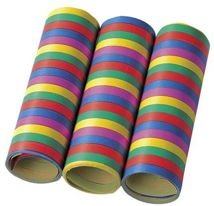 Partyartikel Luftschlangen bunt, 3er Pack